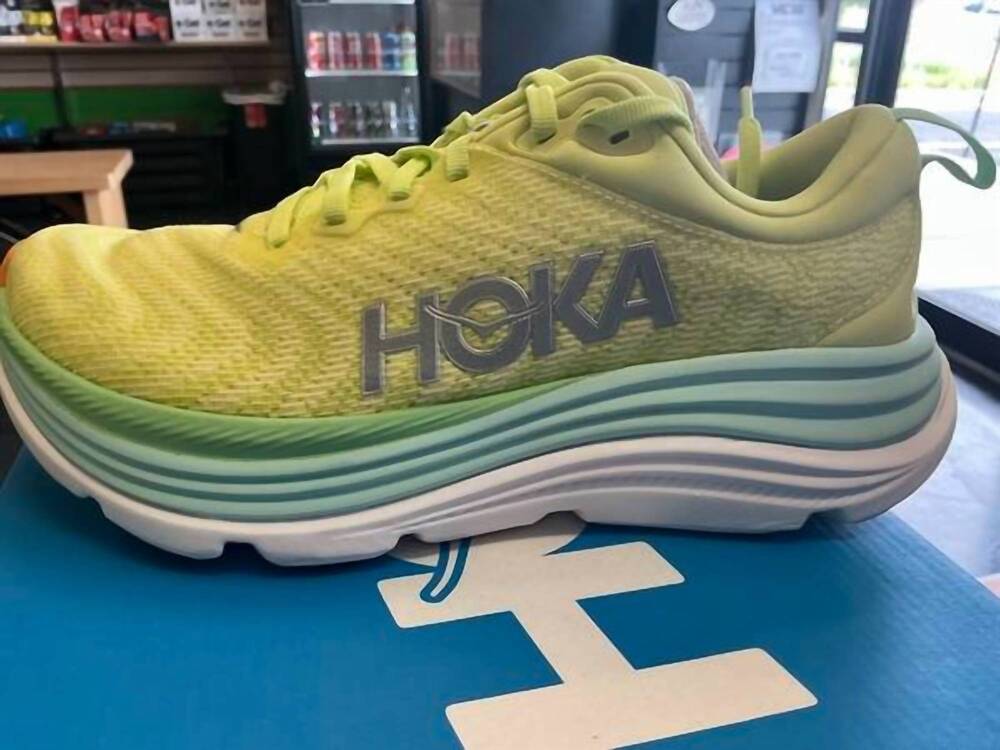 NEW HOKA women's gaviota 5 shoes in citrus glow/sunlit ocean